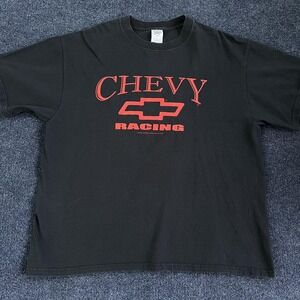 Chevy Racing Shirt Mens XL Black Delta Magnum Weight Chevrolet Graphic Tee